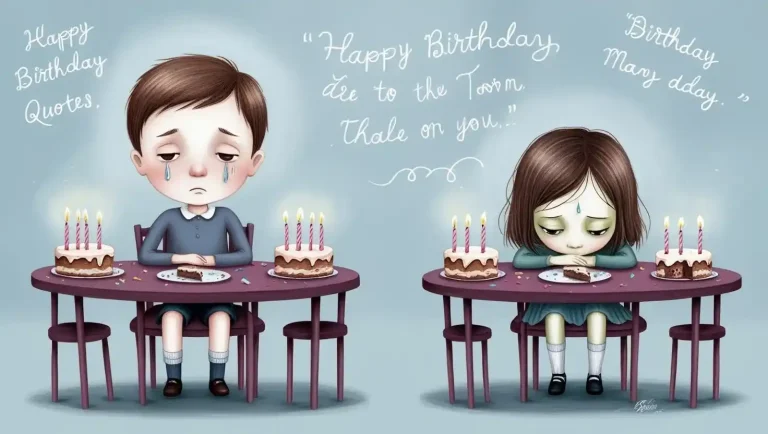 A collection of 150 sad birthday quotes for myself, expressing feelings of loneliness and introspection