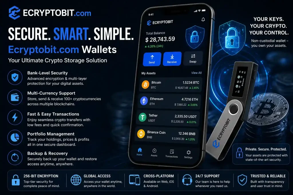 Ecryptobit.com Wallets Review 2026: Are They Safe, Legit & Worth Using? 1 Ecryptobit crypto wallet promotion