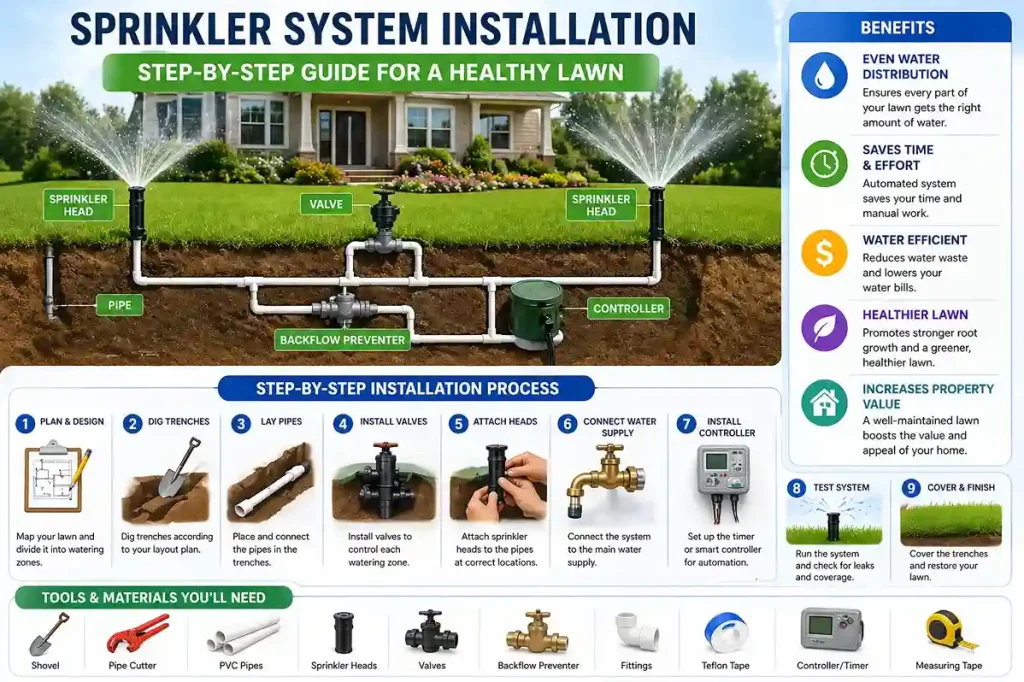 Sprinkler System Installation Guide 2026: How to Install Step-by-Step 1 Sprinkler system installation guide
