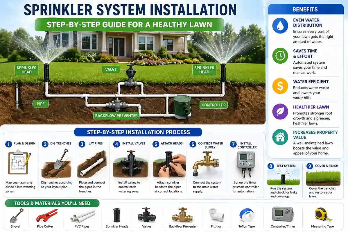 Sprinkler System Installation Guide 2026: How To Install Step-by-Step