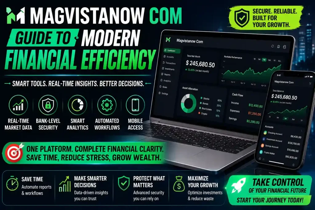 Magvistanow Com Explained: Smart Financial Efficiency, Digital Wealth Tools & Modern Money Management 1 Financial efficiency with MagvistaNow platform
