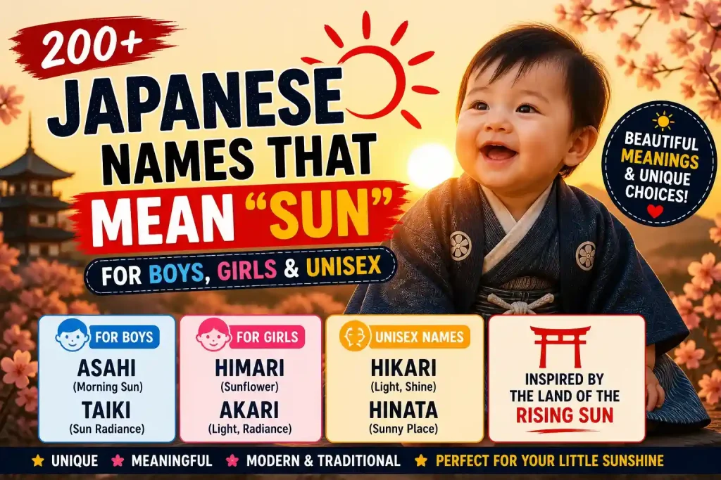 200+ Japanese Names That Mean Sun (Boys, Girls & Unisex) With Meanings 1 Japanese Names That Mean Sun