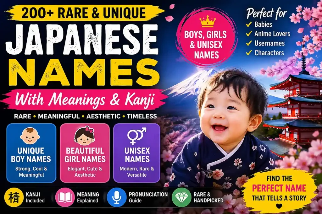 200+ Rare & Unique Japanese Names With Meanings (Boy, Girl & Unisex Picks) 1 Japanese baby names with meaning