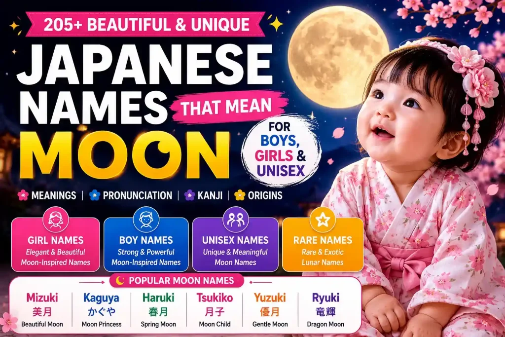 205+ Japanese Names That Mean Moon For Boys & Girls (2026 Guide) 2 Moon-inspired names for all.