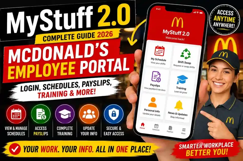 MyStuff 2.0: The Ultimate 2026 Guide to McDonald’s Employee Portal, Schedules, Payslips & Work Tools 1 MyStuff 2.0