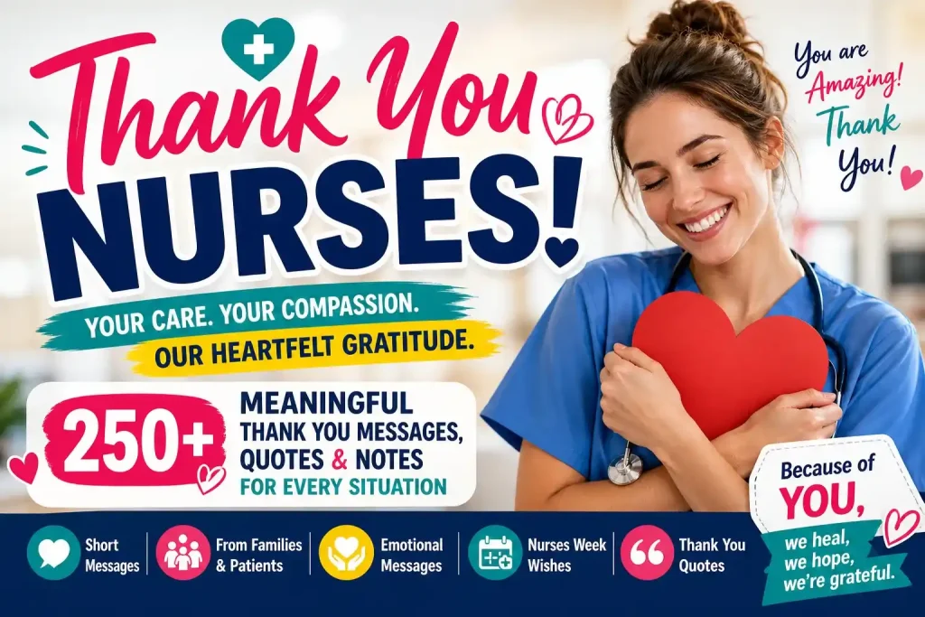 Thank You Nurses (2026): 250+ Meaningful Messages, Quotes & Appreciation Ideas 1 Thank You Nurses