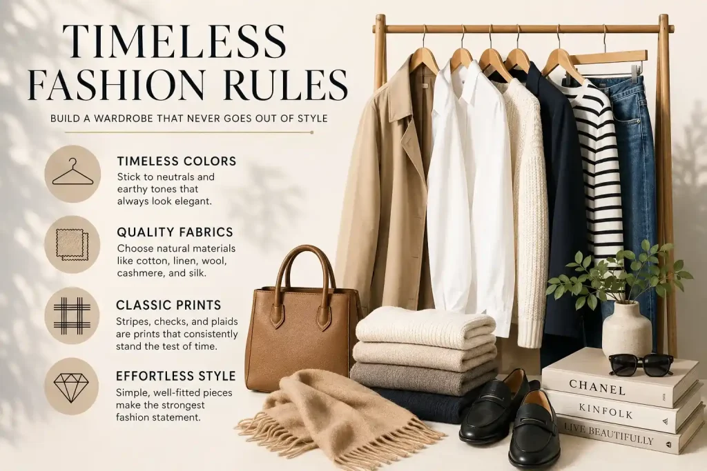 Timeless Fashion Rules Every Stylish Wardrobe Follows 1 Timeless fashion essentials and style guide