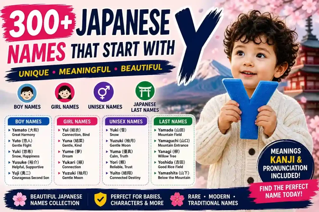 300+ Japanese Names That Start With “Y” (Meanings, Kanji & Unique Ideas) 1 Unique Japanese names for babies