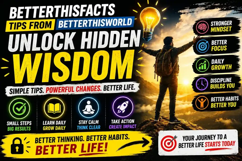 BetterThisFacts Tips from BetterThisWorld: Hidden Self-Improvement Secrets That Can Change Your Life 1 Unlock hidden wisdom for a better life