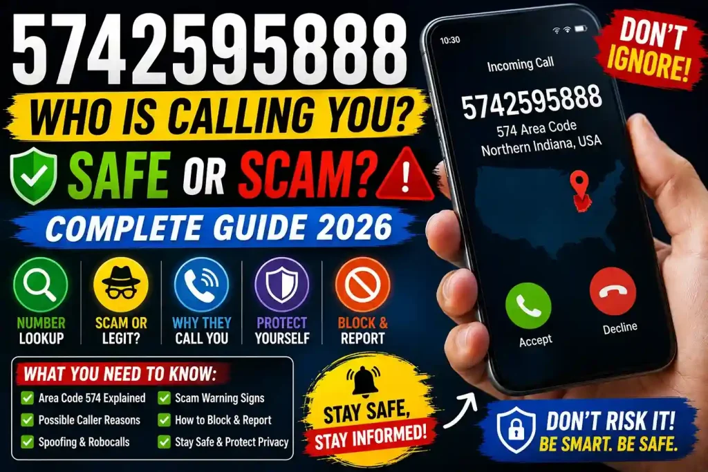 5742595888: Is This Phone Number Safe, Spam, or a Scam? Full Guide (2026) 1 Who is calling Safe or scam