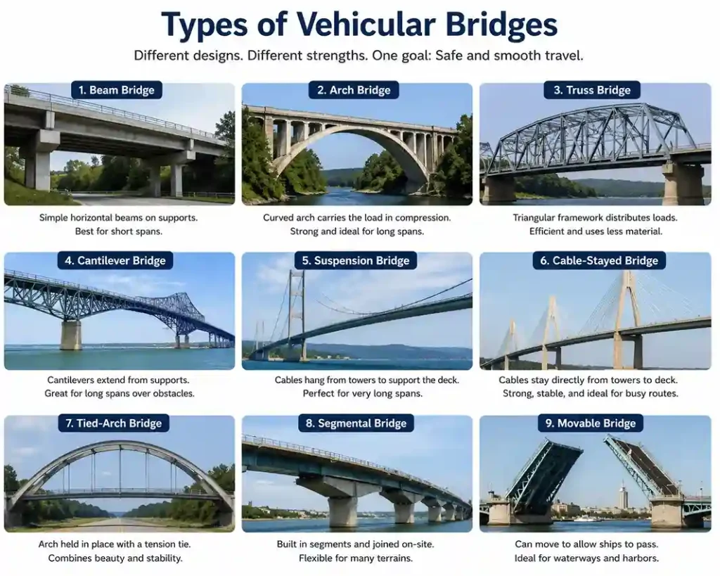 Types of Vehicular Bridges Explained: A Complete Guide 1 Types of vehicular bridges explained
