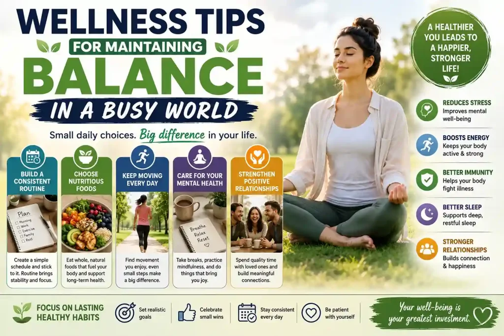 Wellness Tips for Maintaining Balance in a Busy World 1 Wellness Tips