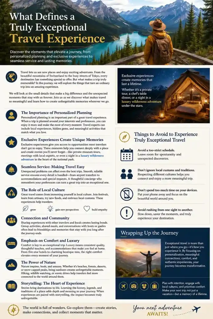 What Defines a Truly Exceptional Travel Experience 2 What Defines a Truly Exceptional Travel Experience