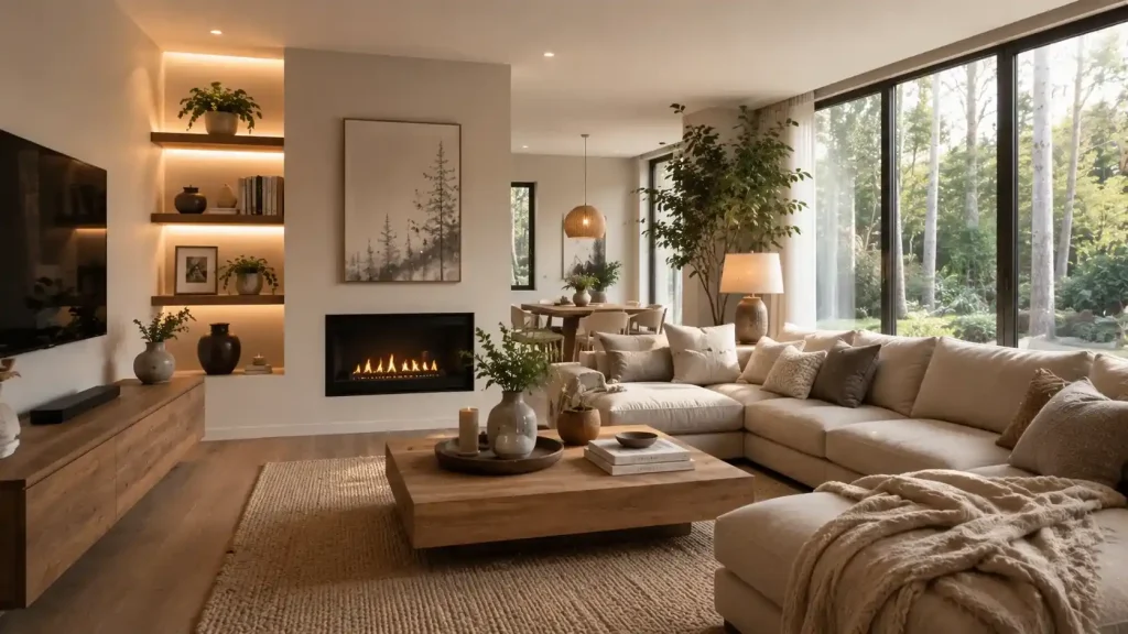 Interior Design DrHomey: The Complete Guide to Creating a Stylish, Comfortable & Functional Home 2 Warm Scandinavian Living Room Retreat