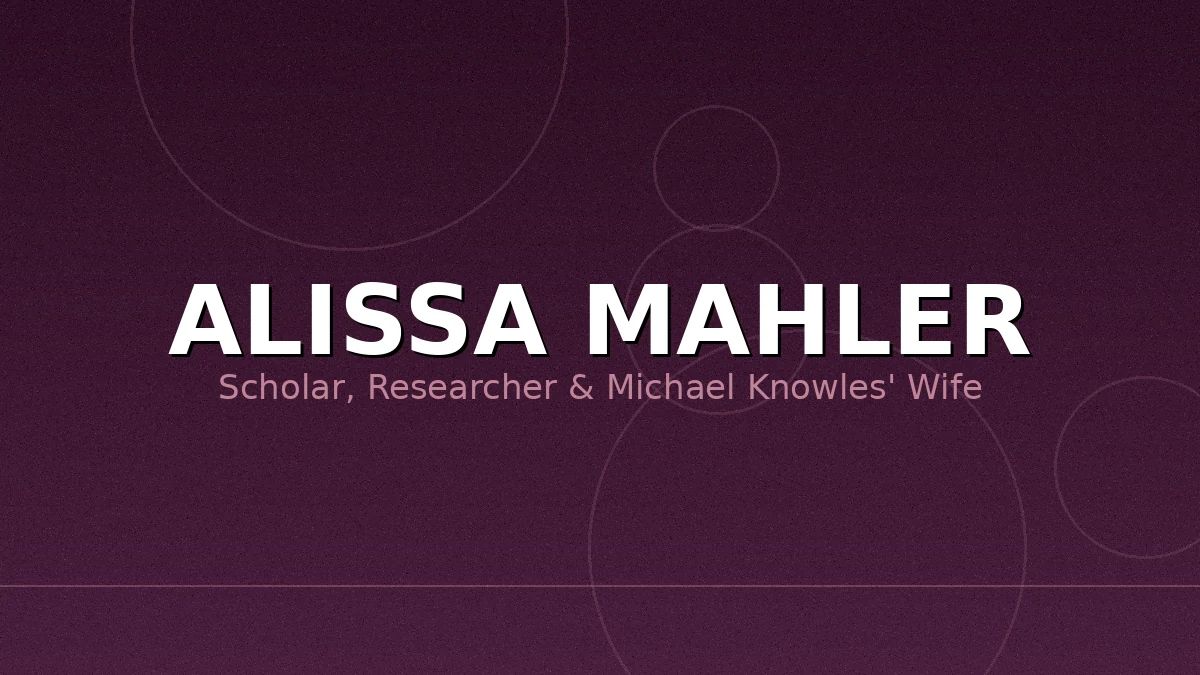 Alissa Mahler: Age, Education, Career & Marriage to Michael Knowles (2026) 2 Flat illustration of books and a psychology brain icon on soft background