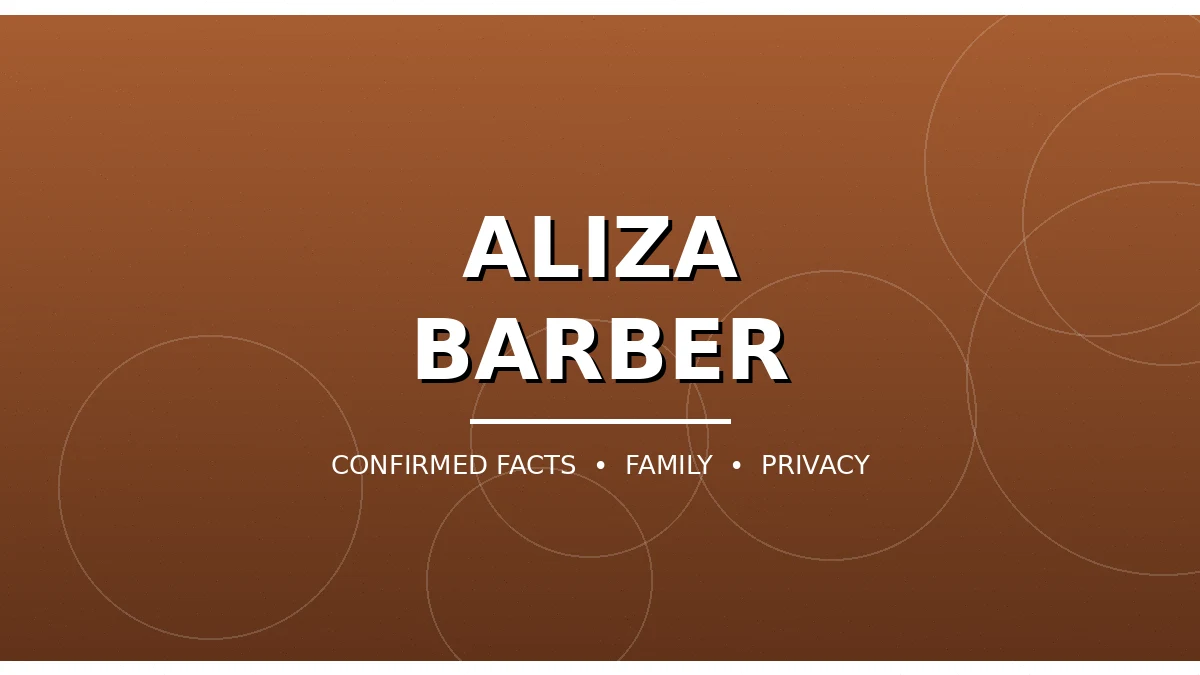 Aliza Barber: Who Is Lance Barber's Wife? (2026 Biography) 2 Graphic showing confirmed versus reported facts about Aliza Barber on a terracotta background