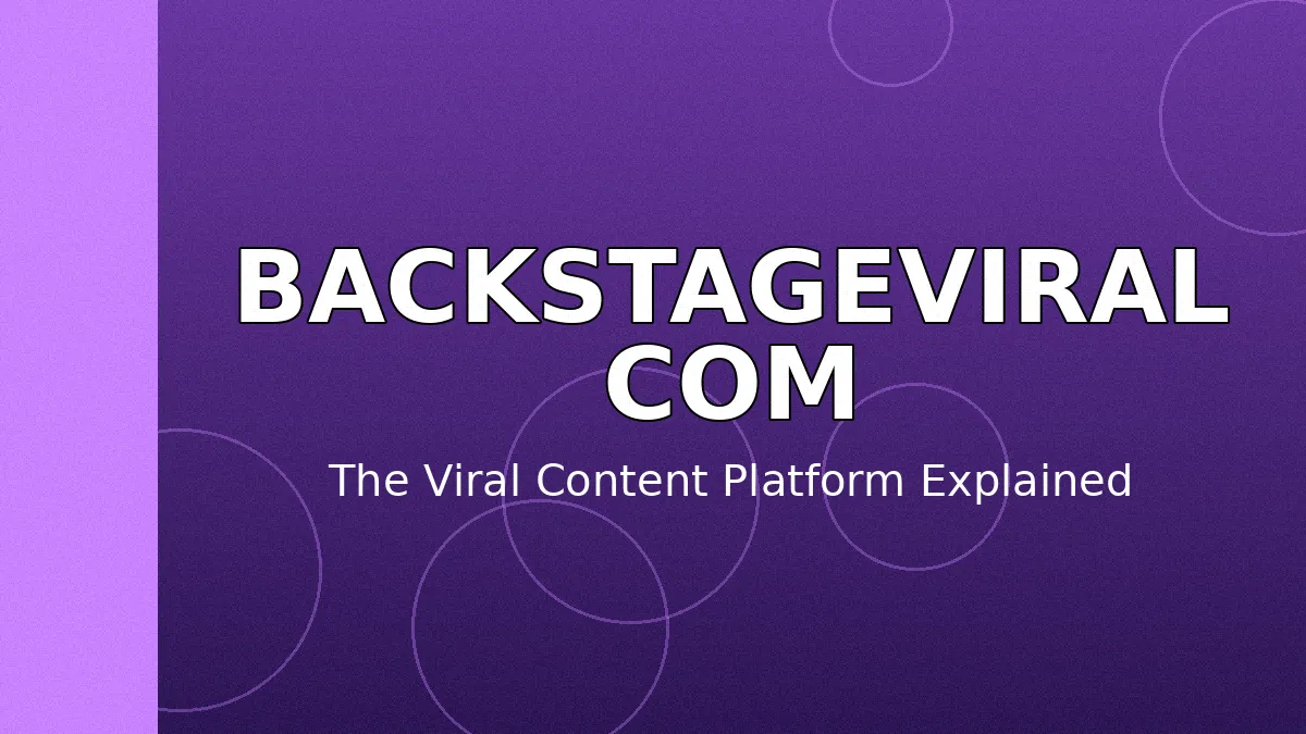 BackstageViral com: What Is It? The Viral Content Platform Explained (2026) 2 Content creator dashboard showing trending topics and engagement analytics