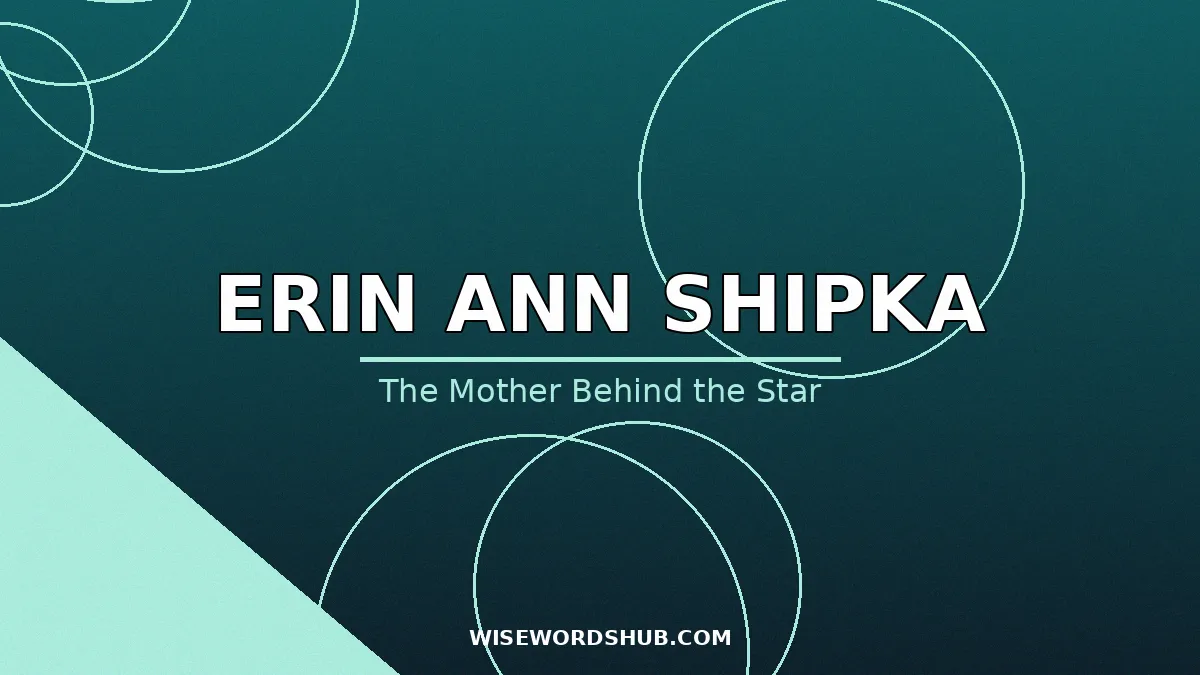 Erin Ann Shipka: Who Is Kiernan Shipka's Mother? (2026 Bio) 2 Erin Ann Shipka biography banner with elegant typographic design