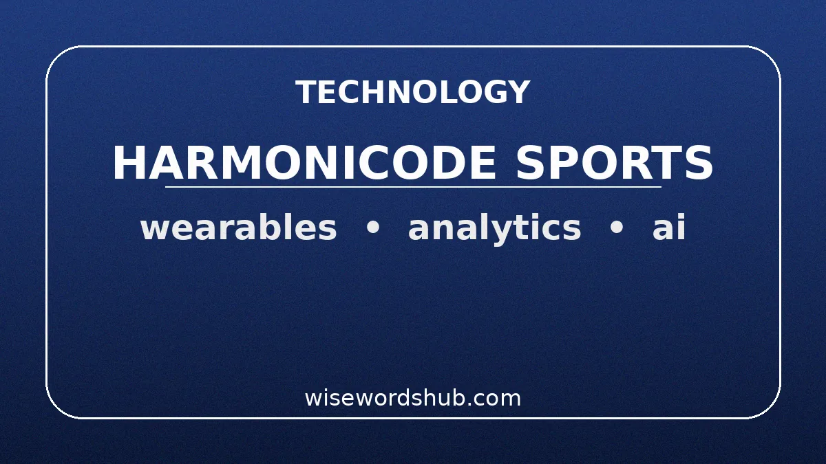 What Is Harmonicode Sports? The Data-Driven Training Concept Explained (2026) 2 Graphic listing Harmonicode Sports components — wearables, analytics and AI — on a deep blue background