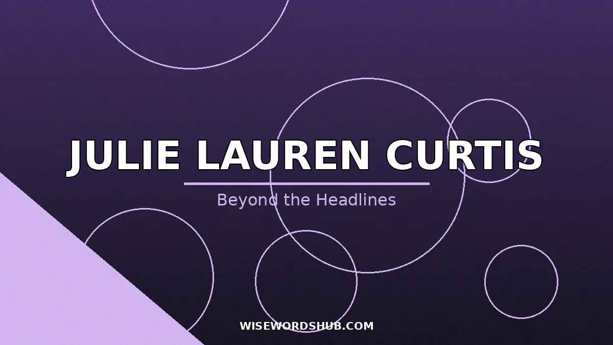Julie Lauren Curtis: Trace Adkins' Ex-Wife — The Full Story (2026) 2 Julie Lauren Curtis biography banner with bold typographic design