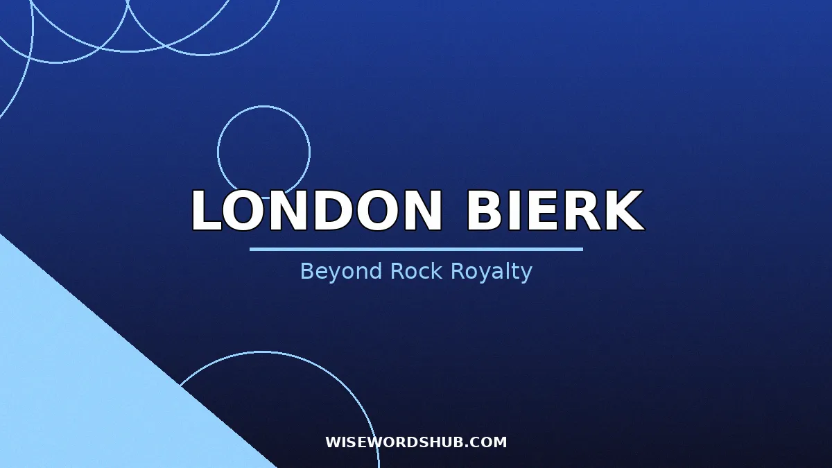London Bierk: Who Is Sebastian Bach's Son? (2026 Bio) 2 London Bierk biography banner with bold typographic design