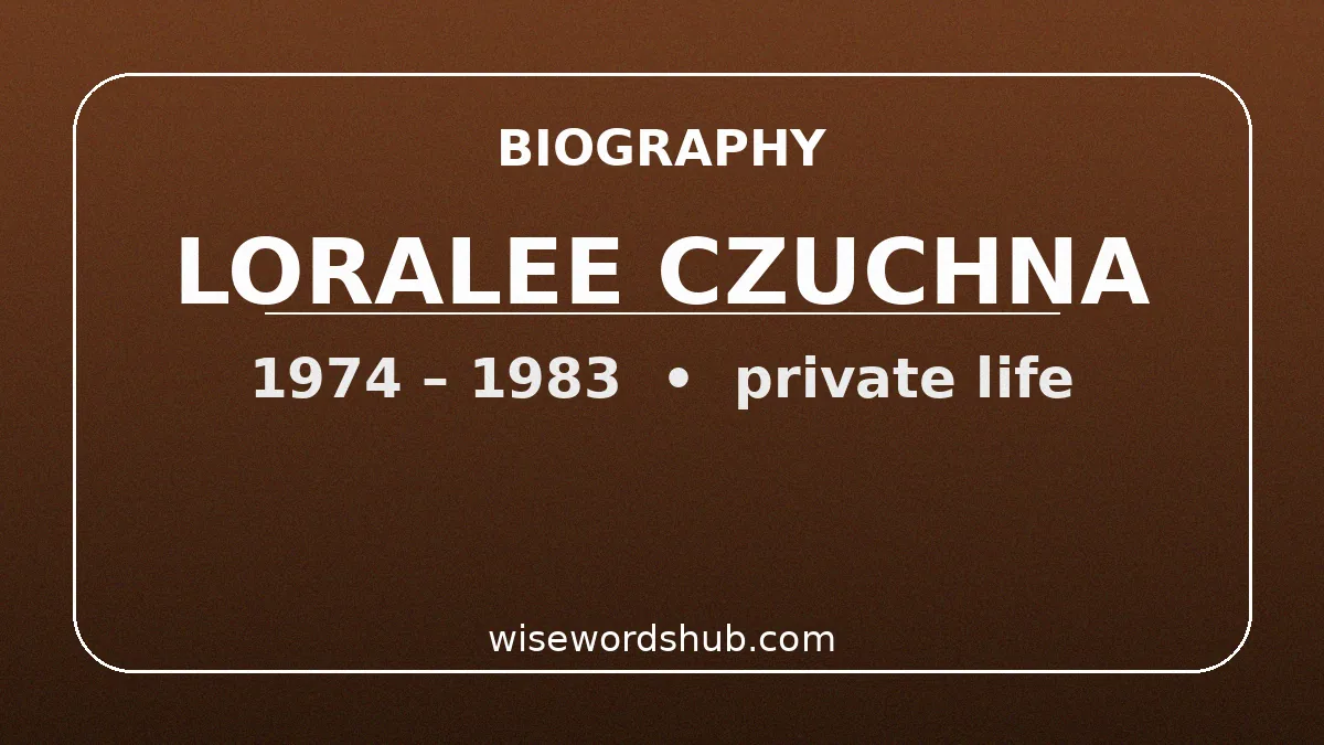 Loralee Czuchna: Biography — Don Knotts' Second Wife, Life Story (2026) 2 Graphic marking Loralee Czuchna's 1974 to 1983 marriage to Don Knotts on a warm brown background