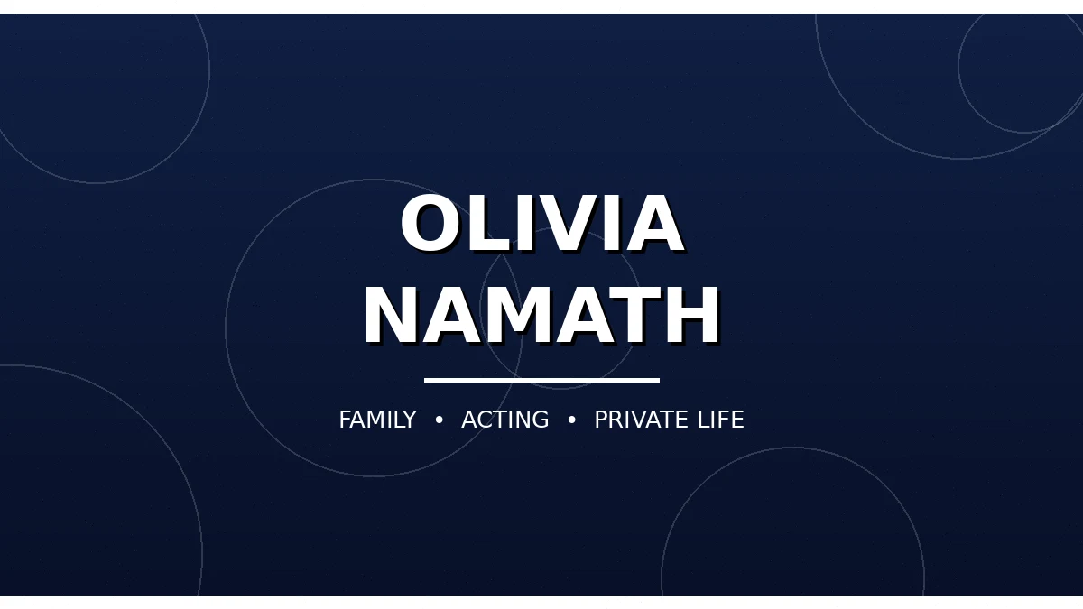 Olivia Namath: Who Is Joe Namath's Daughter? (2026 Biography) 2 Timeline graphic of Olivia Namath's life milestones on a navy background