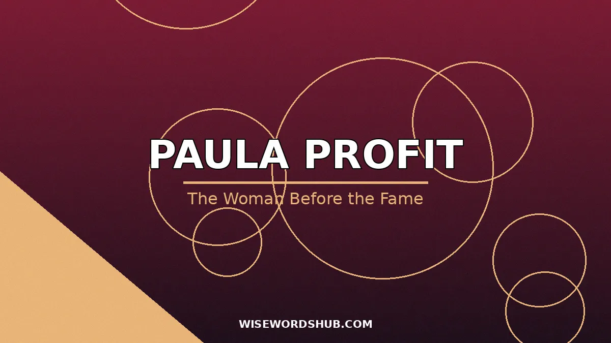 Paula Profit: Who Is Charlie Sheen's Former Girlfriend? (2026 Bio) 2 Paula Profit biography banner with elegant typographic design