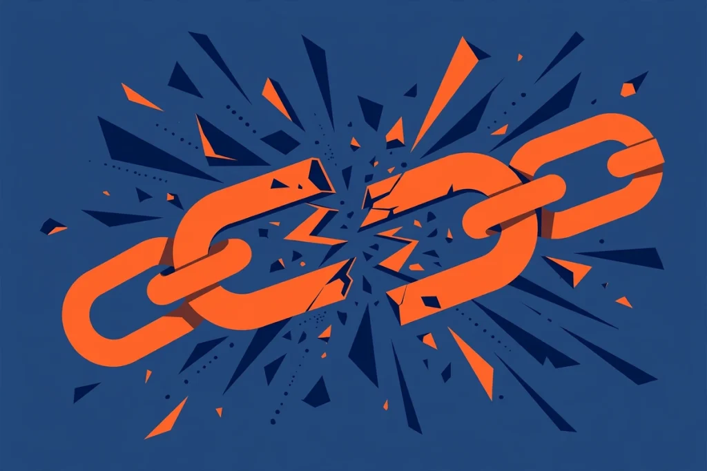 Synonyms for Freedom: 40+ Ways to Say Liberty (2026 Guide) 2 Flat illustration of a broken chain link bursting open