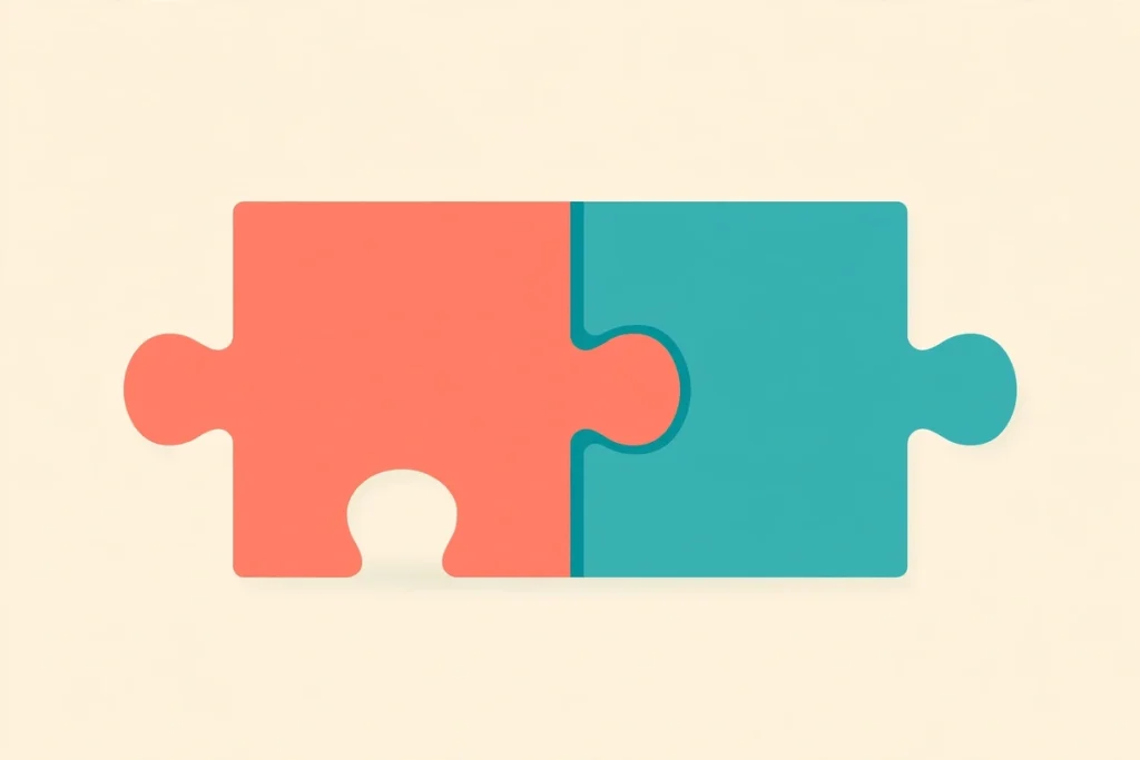 Synonyms for Like: 40+ Alternatives for Every Meaning (2026 Guide) 2 Flat illustration of two matching puzzle pieces