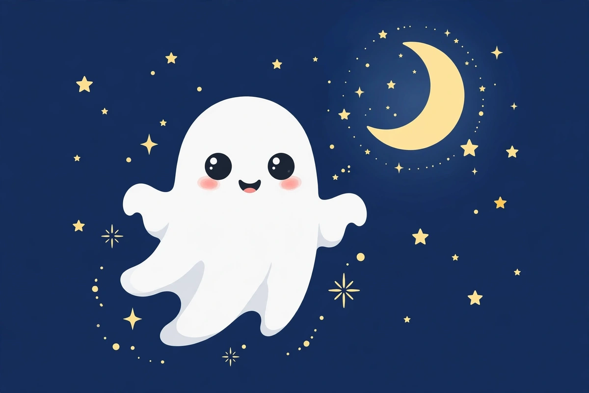 Synonyms for Scary: 40+ Spine-Chilling Alternatives (2026 Guide) 2 Flat illustration of a spooky ghost floating in the night