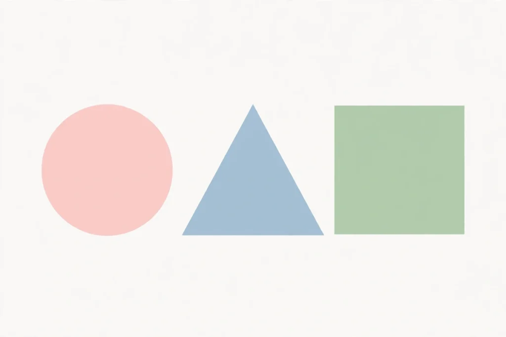Synonyms for Simple: 40+ Clear Alternatives (2026 Guide) 2 Flat illustration of minimal geometric shapes in soft colors